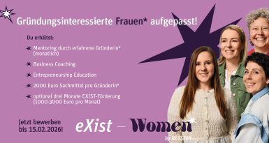 EXIST-Women* by NEXSTER 2026: Jetzt bewerben!